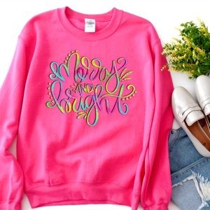 Merry and bright crewneck sweatshirt